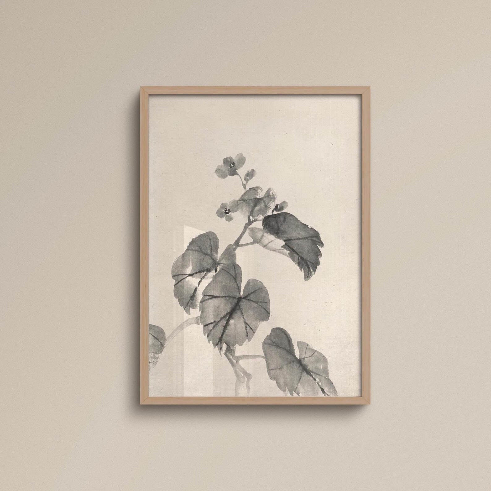 007. Begonia Branch Print