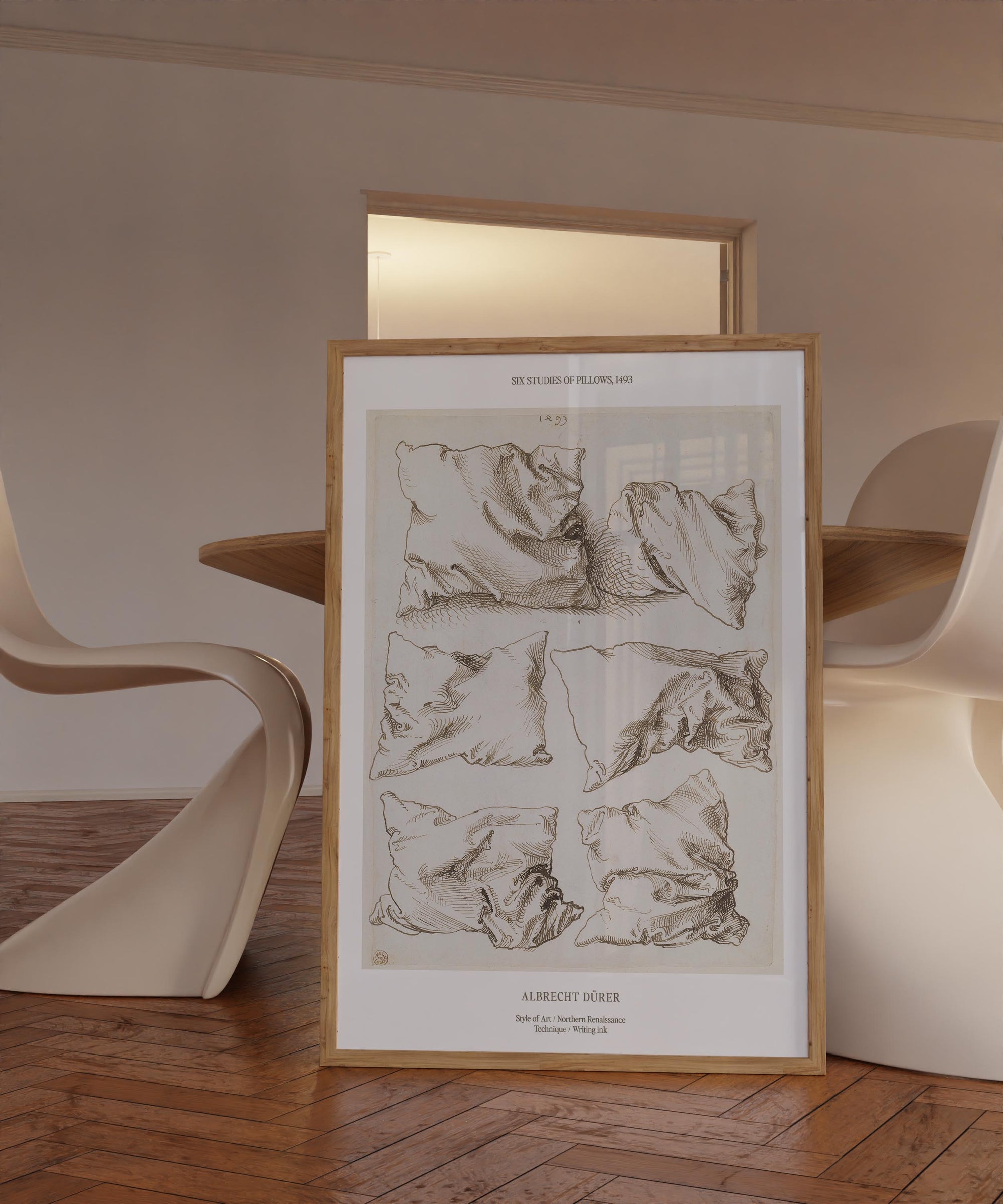 043. Albrecht Durer Six Studies of Pillows Print