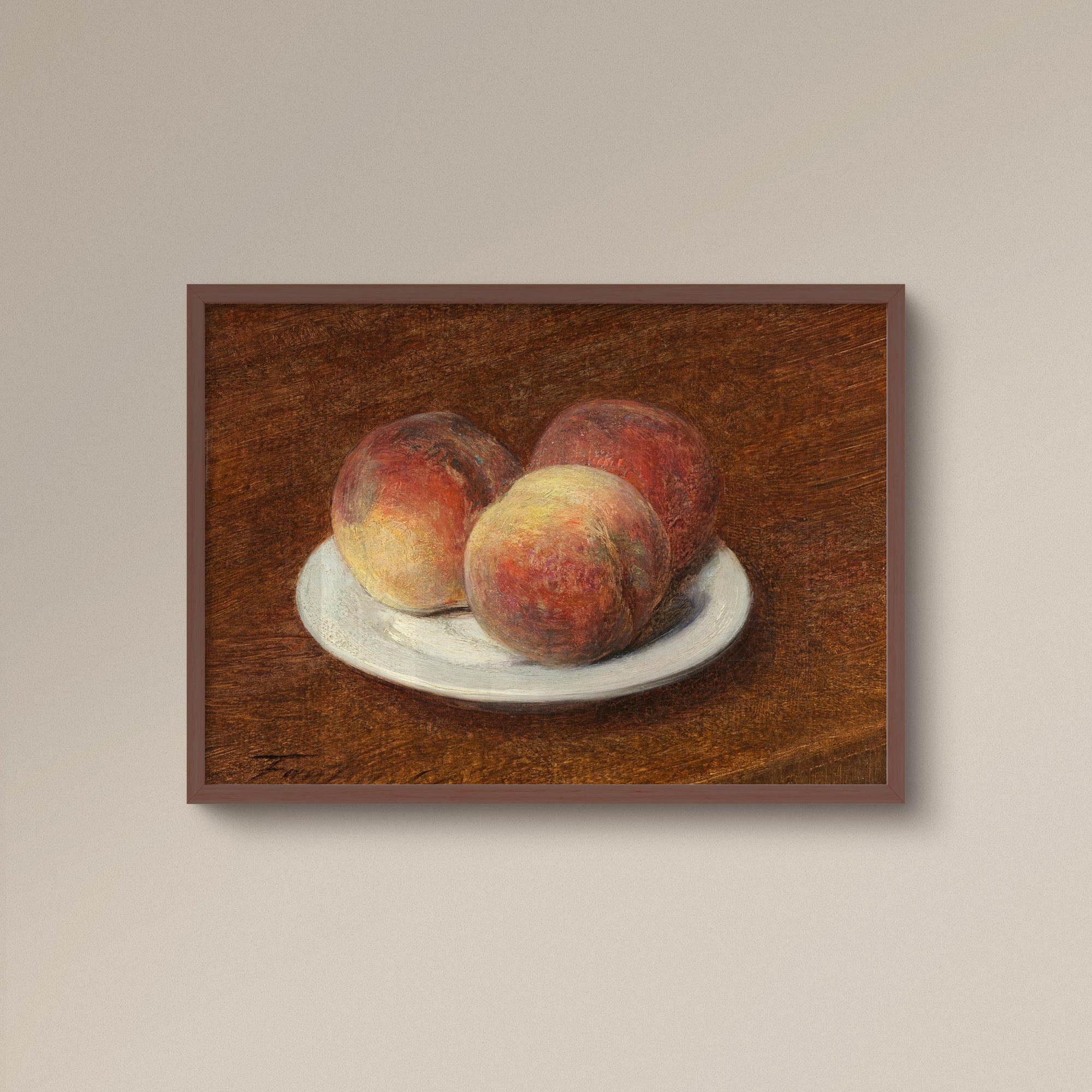 036. Peaches on a plate