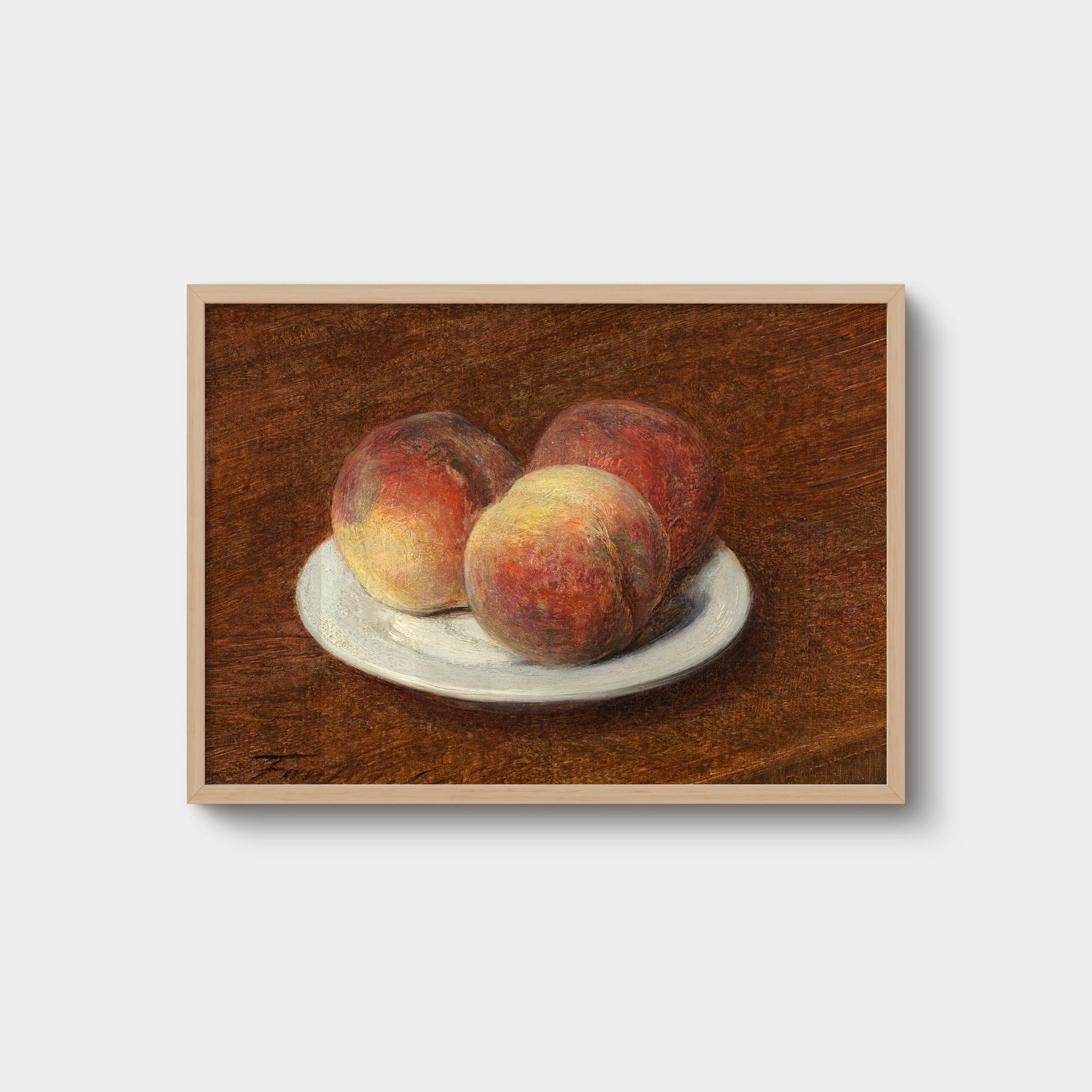 036. Peaches on a plate