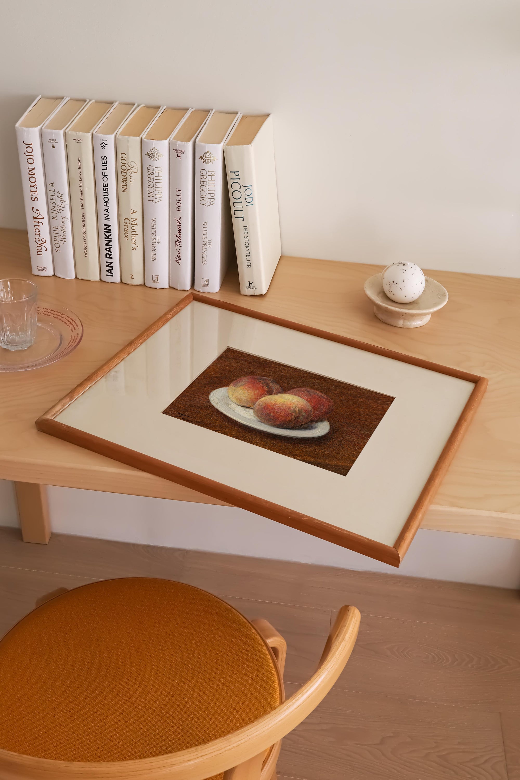 036. Peaches on a plate